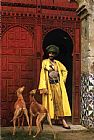Jean-Leon Gerome An Arab And His Dogs painting